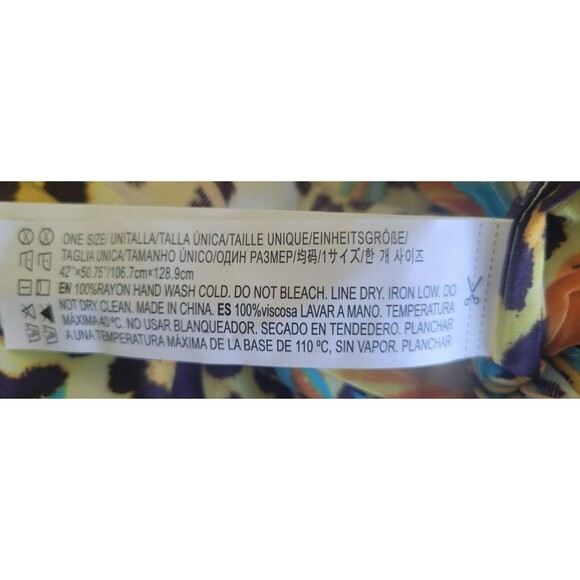 FOREVER 21 Women's Swimwear Coverup Sarong Wrap Skirt One Size Tropical Print - Picture 9 of 10